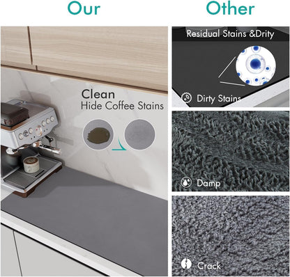 ECO METRIX Kitchen Utensil Dish Drying Mat | Quick Dry Water Absorbent mat | Placemat for Dish Drying with Non-Slip Rubber Backed | Super Draining Mat for Kitchen (1)