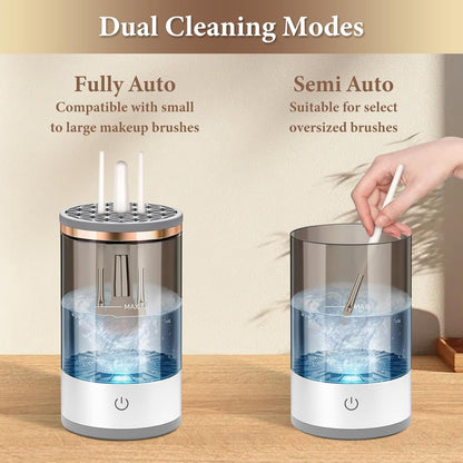 CreaCare Plastic Handle Electric Makeup Brush Cleaner - Efficient Electric Makeup Brush Cleaner Machine for Thorough Brush Cleaning, Ideal for Makeup Artists & Enthusiasts, Black