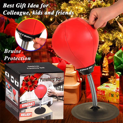 CozyBomB Free Standing Desktop Punching Bag Stress Buster Relief with Stand Boxing Punch Ball with Suction Cup to Reflex Strain and Tension Toy's for Boy's