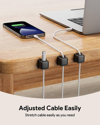 Organizer, Cable Smooth Adjustable Easy Secure Cable Management (Pack of 6 Cord)