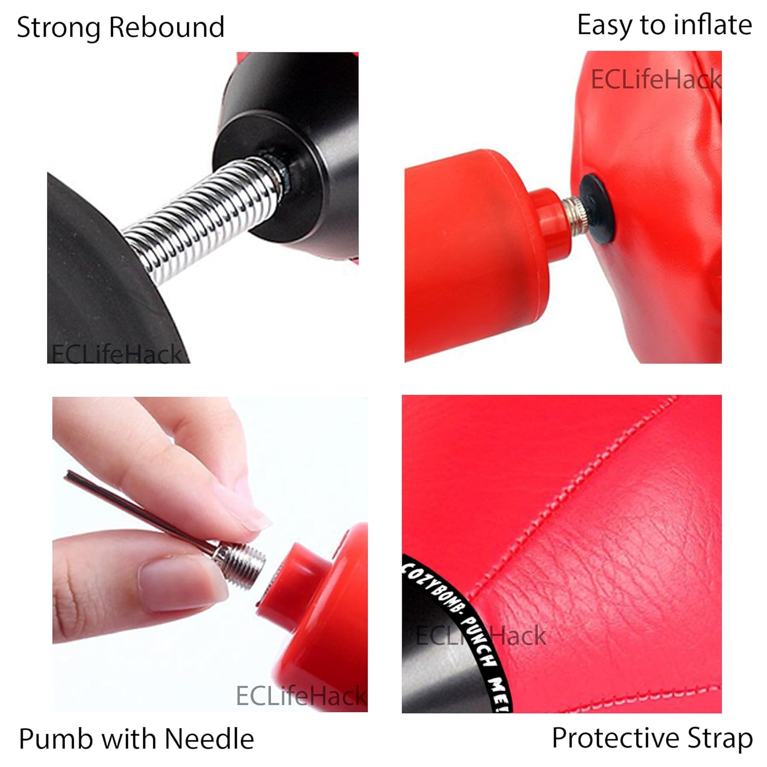 CozyBomB Free Standing Desktop Punching Bag Stress Buster Relief with Stand Boxing Punch Ball with Suction Cup to Reflex Strain and Tension Toy's for Boy's