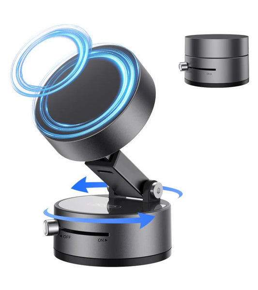 Vacuum Magnetic Suction Phone Holder (All iPhones, Android & GPS Devices and Cases Compatible)