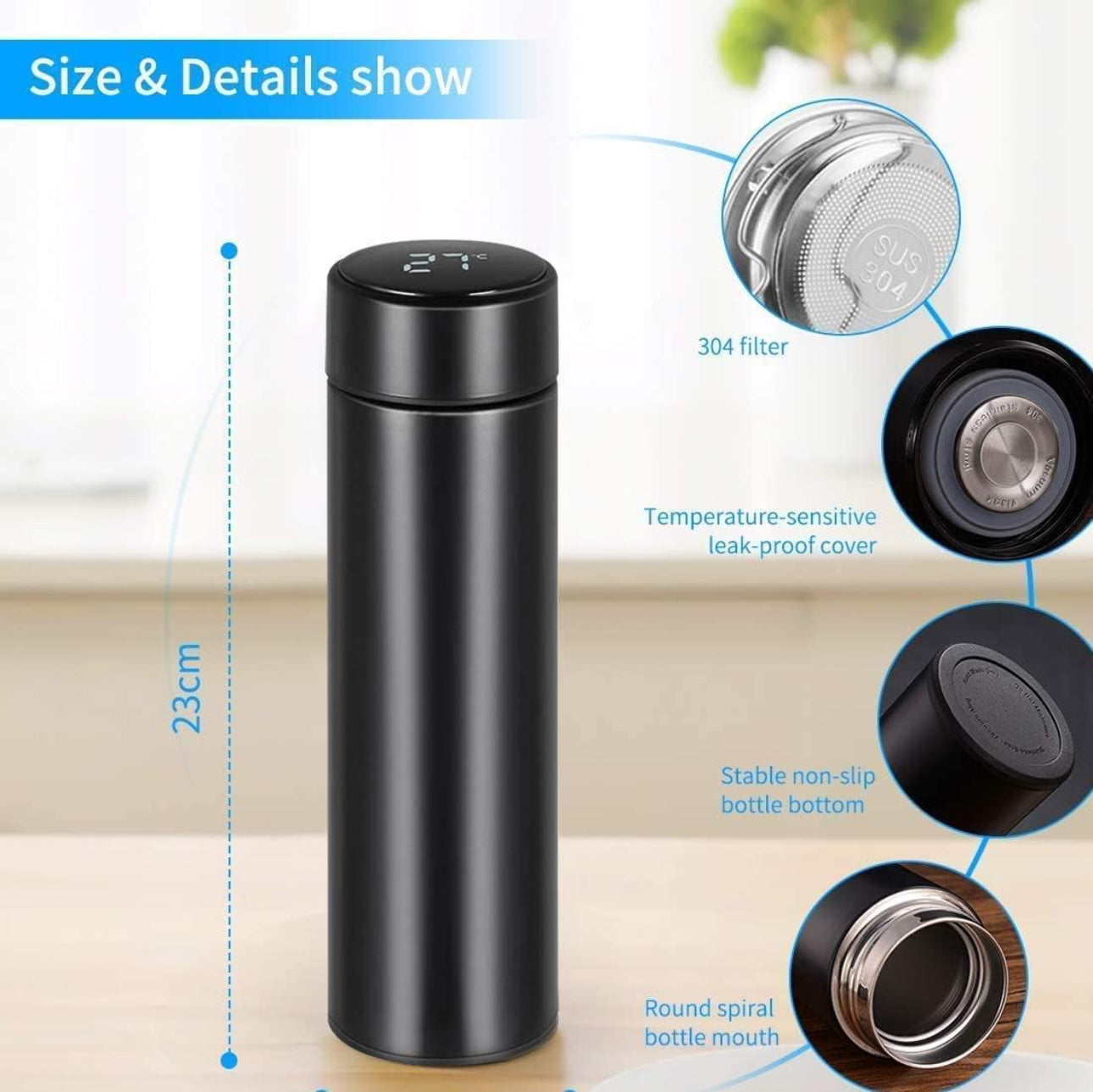 Temperature Display Bottle